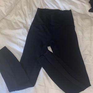Lululemon Black Leggings with Mesh Panel